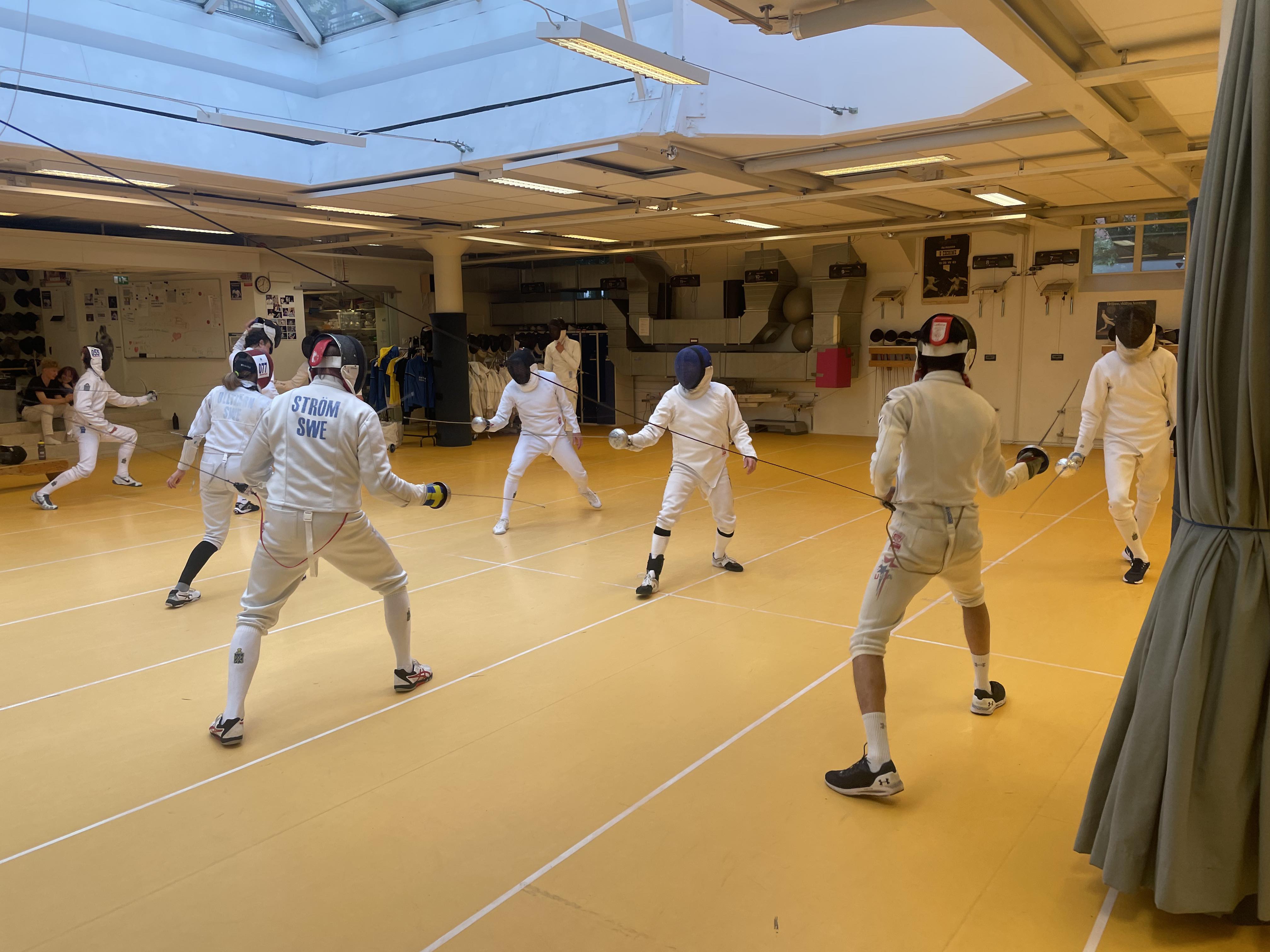 Image of the FFF fencing gym during the competition named Vårcupen